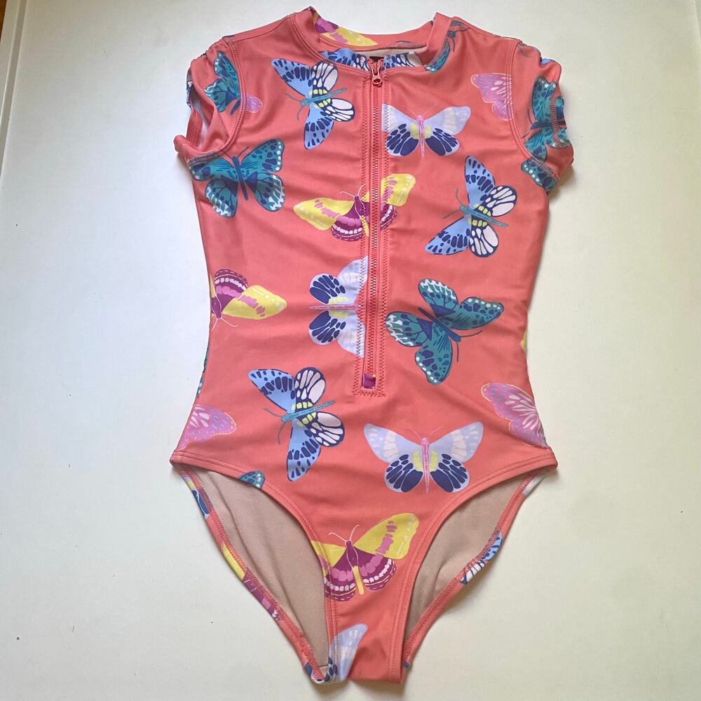Tea Collection Butterfly Bathing Suit Rash guard Swim One Piece